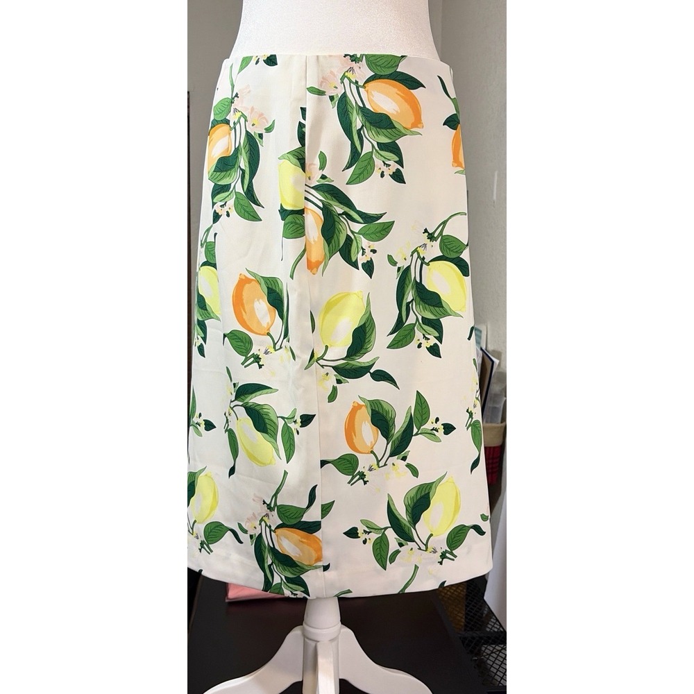 Ann Taylor Pencil Lemon Skirt 6 Summer Business Casual Coastal Nautical